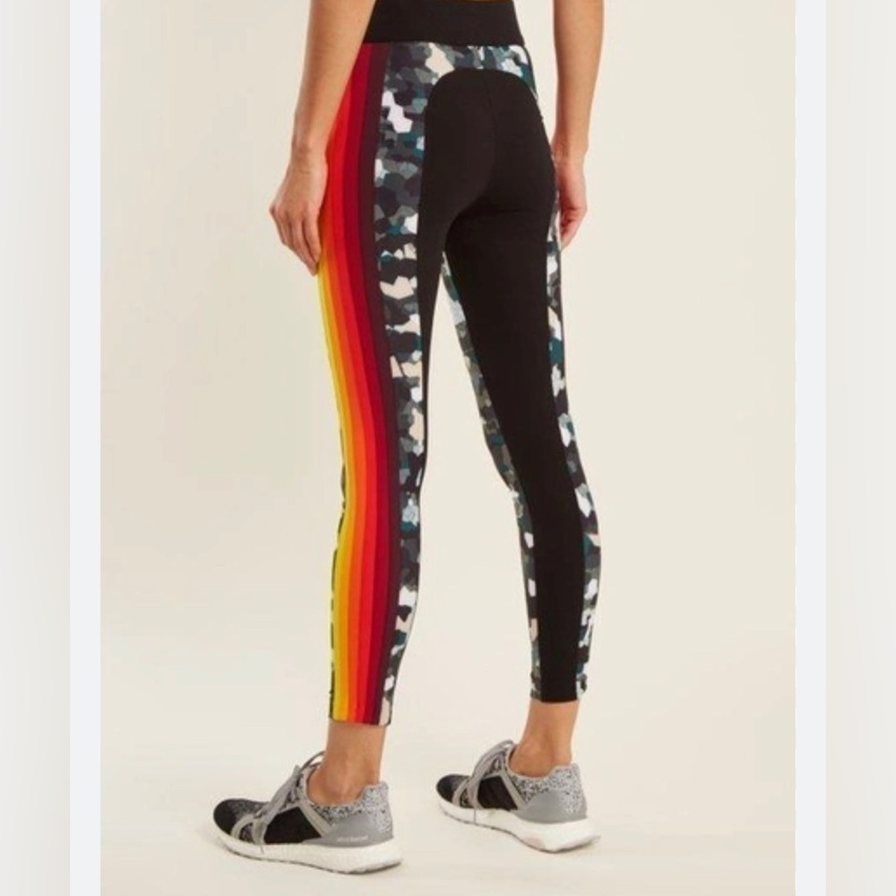 No Ka’Oi Rainbow Cammo Leggings Multicolored Running Yoga Athleisure Size‎ Small